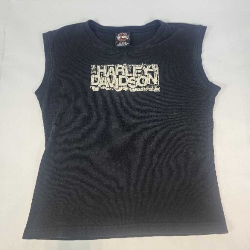 Harley Davidson Women's XL Tank Top Black sleeveless‎  2003 Kansas City Missouri